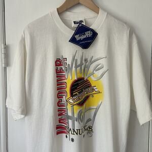 Vintage 90s Vancouver Canucks Pavel Bure #10 NOS Deadstock NHL T Shirt Size XL